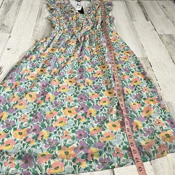 Banana Republic Ruffle Floral MIDI Dress Size Small NWT - Picture 5 of 12